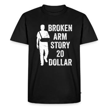 Bras de fer de fer - T-shirt Premium bio Homme - noir - Devant - Nico (187cm)