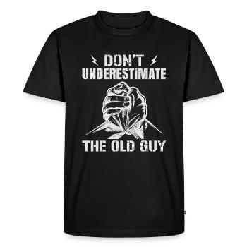 Bras de fer de fer - T-shirt Premium bio Homme - noir - Devant - Nico (187cm)