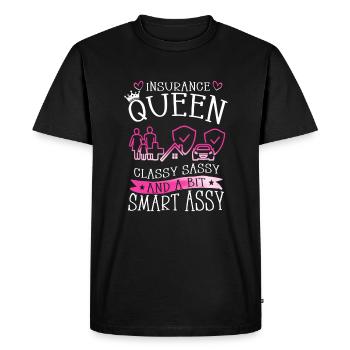 Courtier d’assurance Commis d’assurance - T-shirt Premium bio Homme - noir - Devant - Nico (187cm)