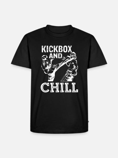 Kickboxing Kickbox And Chill - Men's Premium Organic T-Shirt - black