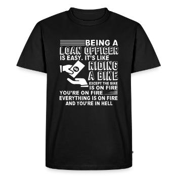 Loan Officer Being Loan Officer Is Easy - Men's Premium Organic T-Shirt - black - Front - Nico (187cm)