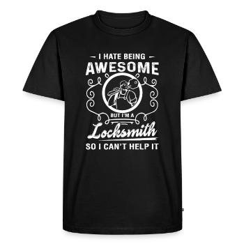 Locksmith Awesome Locksmith - Men's Premium Organic T-Shirt - black - Front - Nico (187cm)