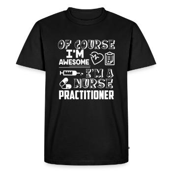 Nurse Practitioner Awesome Nurse Practitioner - Men's Premium Organic T-Shirt - black - Front - Nico (187cm)
