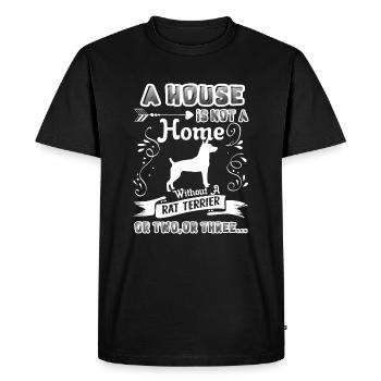 Rat Terrier Home Without Rat Terrier - Men's Premium Organic T-Shirt - black - Front - Nico (187cm)