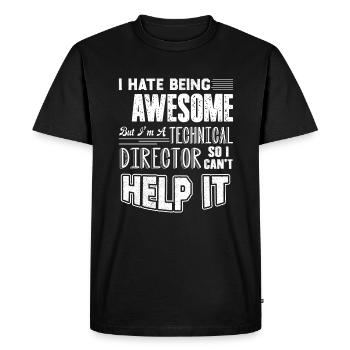 Technical Director Awesome Technical Director - Men's Premium Organic T-Shirt - black - Front - Nico (187cm)