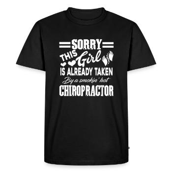 Chiropractor Taken By Hot Chiropractor - Men's Premium Organic T-Shirt - black - Front - Nico (187cm)