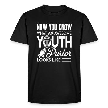Pastor Awesome Pastor Looks Like - Men's Premium Organic T-Shirt - black - Front - Nico (187cm)