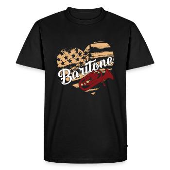 Baritone Baritone Flag - Men's Premium Organic T-Shirt - black - Front - Nico (187cm)