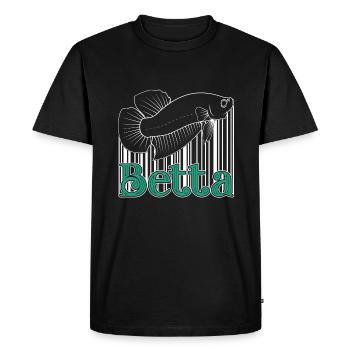Betta Fish Betta Fish Vintage - Men's Premium Organic T-Shirt - black - Front - Nico (187cm)