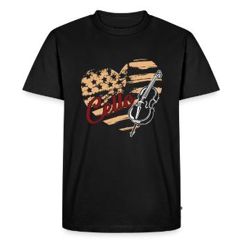 Cello Cello Flag - Men's Premium Organic T-Shirt - black - Front - Nico (187cm)