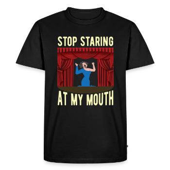 Funny opera singer - Men's Premium Organic T-Shirt - black - Front - Nico (187cm)