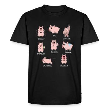 Saustark Saucool Sau Schwein Schweinebauer - T-shirt Premium bio Homme - noir - Devant - Nico (187cm)