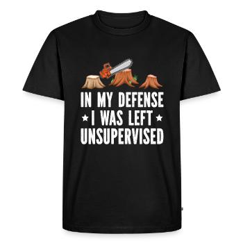 Chainsaw, lumberjack, lumberjack, lumberjack, lumberjack - Men's Premium Organic T-Shirt - black - Front - Nico (187cm)