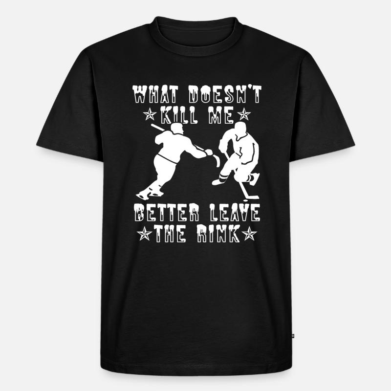 ice hockey player - Männer Premium Bio T-Shirt - Schwarz