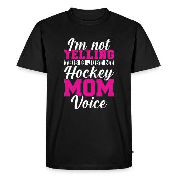 Maman de hockey sur glace - T-shirt Premium bio Homme - noir - Devant - Nico (187cm)
