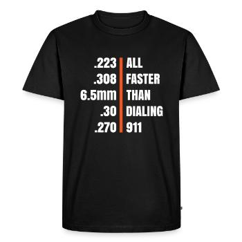 Tireur à la carabine tir à longue distance - T-shirt Premium bio Homme - noir - Devant - Nico (187cm)