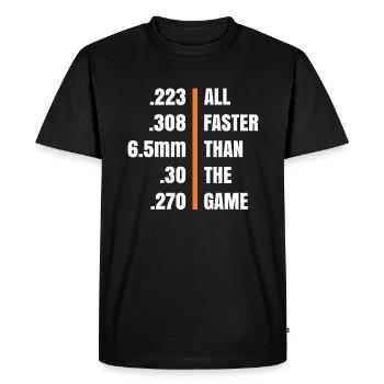 Drôle de chasseur - T-shirt Premium bio Homme - noir - Devant - Nico (187cm)