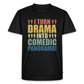Responsable RH Ressources humaines Personnel RH - T-shirt Premium bio Homme - noir - Devant - Nico (187cm)