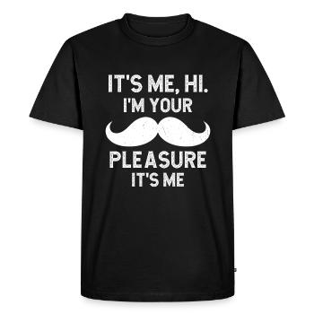Mustache Moustache Stache - T-shirt Premium bio Homme - noir - Devant - Nico (187cm)