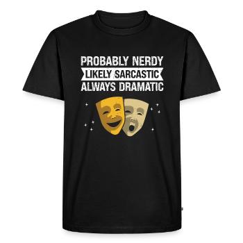 Artistes de théâtre Acteurs de théâtre - T-shirt Premium bio Homme - noir - Devant - Nico (187cm)