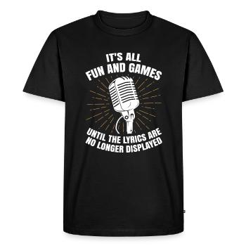 Drôle de chanteur de karaoké - T-shirt Premium bio Homme - noir - Devant - Nico (187cm)