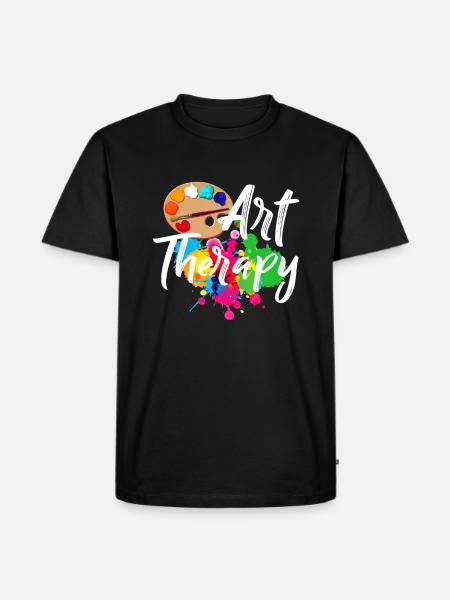 Funny Artist - Art Therapy - Men's Premium Organic T-Shirt - black