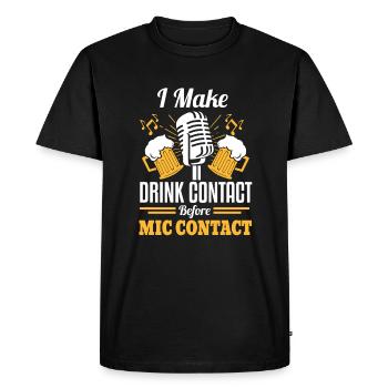 Drôle de chanteur de karaoké - T-shirt Premium bio Homme - noir - Devant - Nico (187cm)
