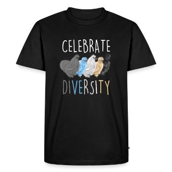 Silkie chicken - Men's Premium Organic T-Shirt - black - Front - Nico (187cm)