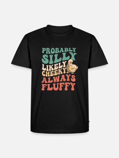 Silkie chicken - Männer Premium Bio T-Shirt - Schwarz