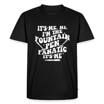 Fountain pen - Men's Premium Organic T-Shirt - black - Front - Nico (187cm)