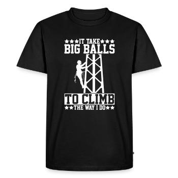 Fountain pen - Men's Premium Organic T-Shirt - black - Front - Nico (187cm)