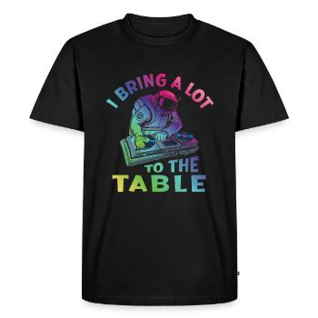 DJ Disc jockey Turntable - Men's Premium Organic T-Shirt - black - Front - Nico (187cm)