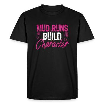 Funny Mud Run Mudder Muddy Sistas Mud Squad - T-shirt Premium bio Homme - noir - Devant - Nico (187cm)