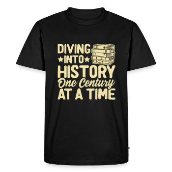 Historian - Men's Premium Organic T-Shirt - black - Front - Nico (187cm)