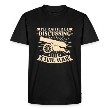 Historian - Men's Premium Organic T-Shirt - black - Front - Nico (187cm)