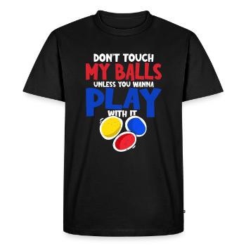 Juggle - Men's Premium Organic T-Shirt - black - Front - Nico (187cm)