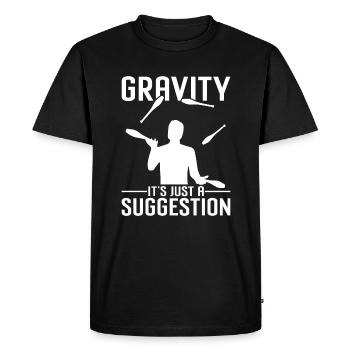 Drôle de jongleur jongleur - T-shirt Premium bio Homme - noir - Devant - Nico (187cm)