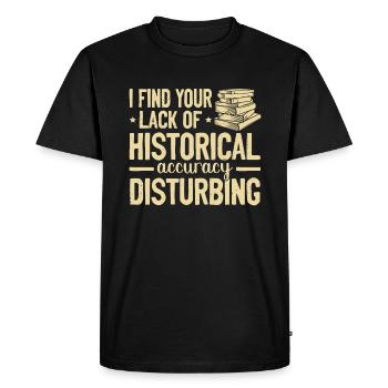 Historian - Men's Premium Organic T-Shirt - black - Front - Nico (187cm)