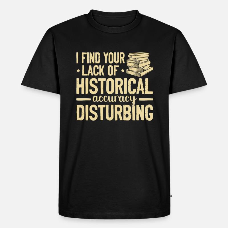 Historiker - Männer Premium Bio T-Shirt - Schwarz