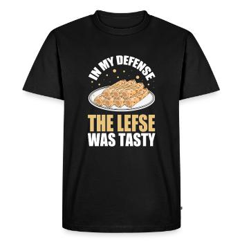 Lefse making lefsa - Men's Premium Organic T-Shirt - black - Front - Nico (187cm)