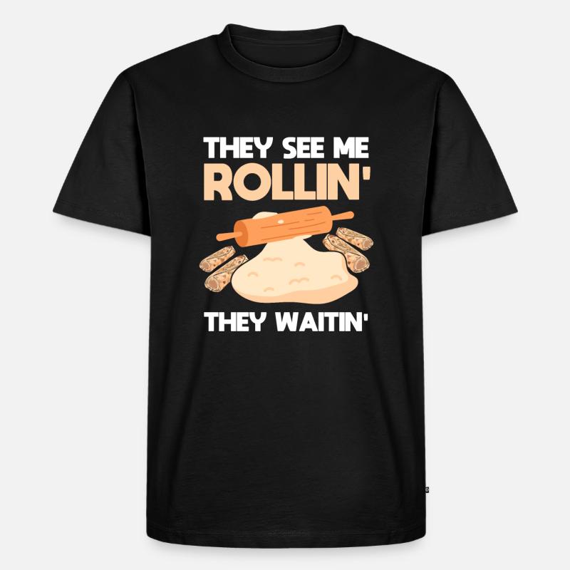 Lefse making lefsa - Men's Premium Organic T-Shirt - black
