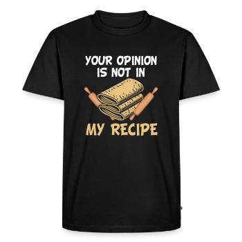 Lefse making lefsa - Men's Premium Organic T-Shirt - black - Front - Nico (187cm)
