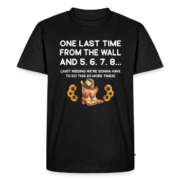 Line Dance Linedance Line Dancing - Men's Premium Organic T-Shirt - black - Front - Nico (187cm)