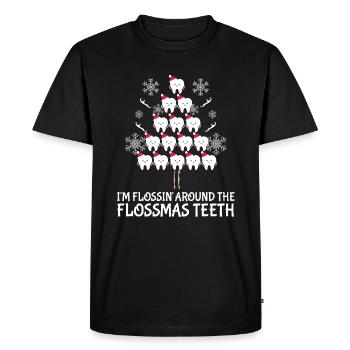 Hygiène dentaire Hygiéniste dentaire Nettoyage des dents - T-shirt Premium bio Homme - noir - Devant - Nico (187cm)