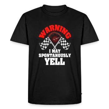 Pit crew Racing Pit Crew Granny - Men's Premium Organic T-Shirt - black - Front - Nico (187cm)