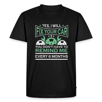 Car Mechanic Car Mechanic - Men's Premium Organic T-Shirt - black - Front - Nico (187cm)