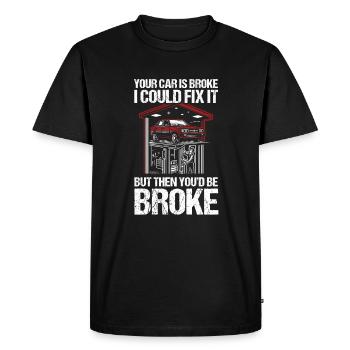 Car Mechanic Car Mechanic - Men's Premium Organic T-Shirt - black - Front - Nico (187cm)