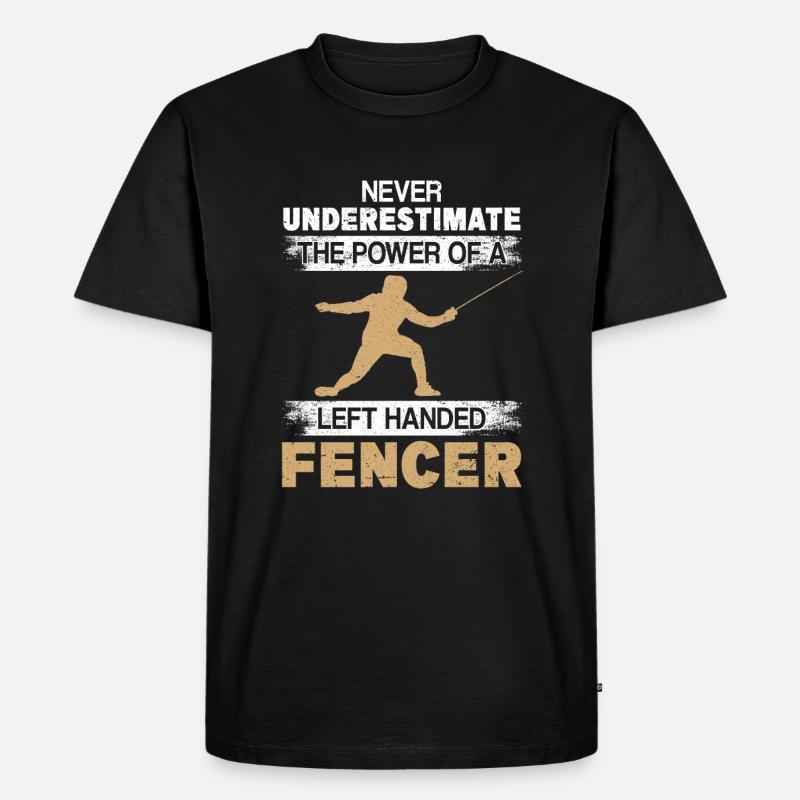 Fechten Fechter - Männer Premium Bio T-Shirt - Schwarz