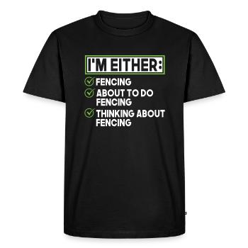 Escrimeur - T-shirt Premium bio Homme - noir - Devant - Nico (187cm)