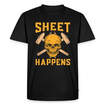 sheet metal worker - Men's Premium Organic T-Shirt - black - Front - Nico (187cm)